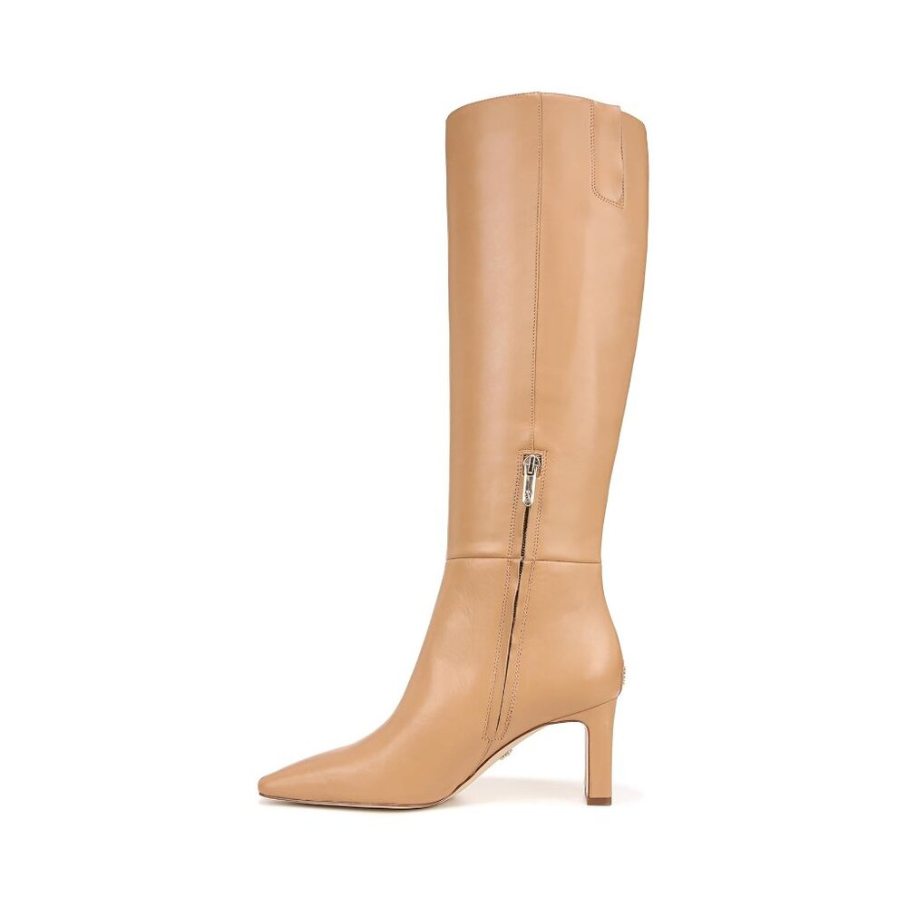 Sam Edelman Sylvia Snip-Toe Knee-High Leather Dress Boots (Luxe Tan) Size 6.5Med - Picture 7 of 9